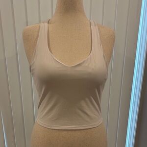 Fabletics white size medium racer back built in bra tank top